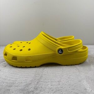 Crocs Men’s Yellow Classic Clogs, Size: 12